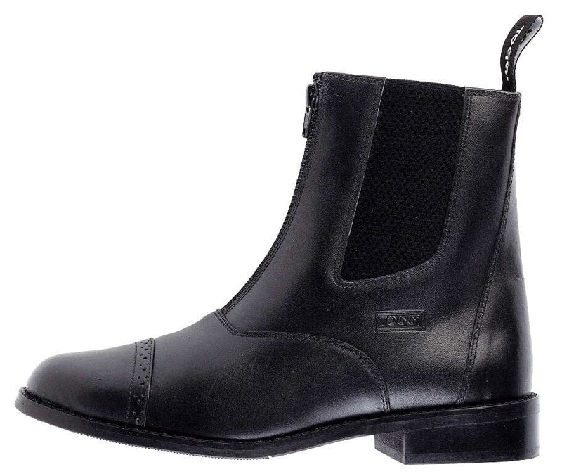 Toggi Augusta Childrens Leather Zip Jodhpur Boot English Paddock Boots Toggi Black 11 