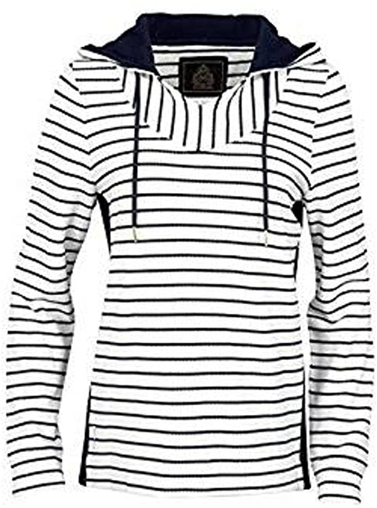 Toggi Falmouth Ladies Hooded Sweatshirt Hoodies Toggi Night Blue Stripe 16 