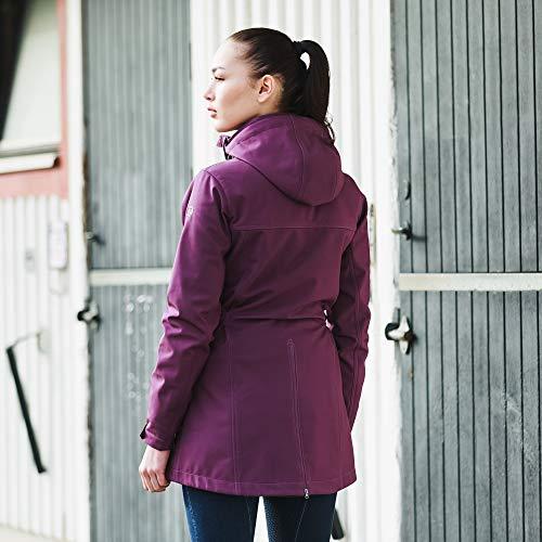 Prune Purple Horze Freya Women's Long Soft-shell Jacket Lifestyle Back
