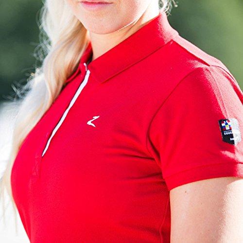 HORZE Trina Women's Polo Shirt Formula One Red 8 Short Sleeve Shirt Horze 
