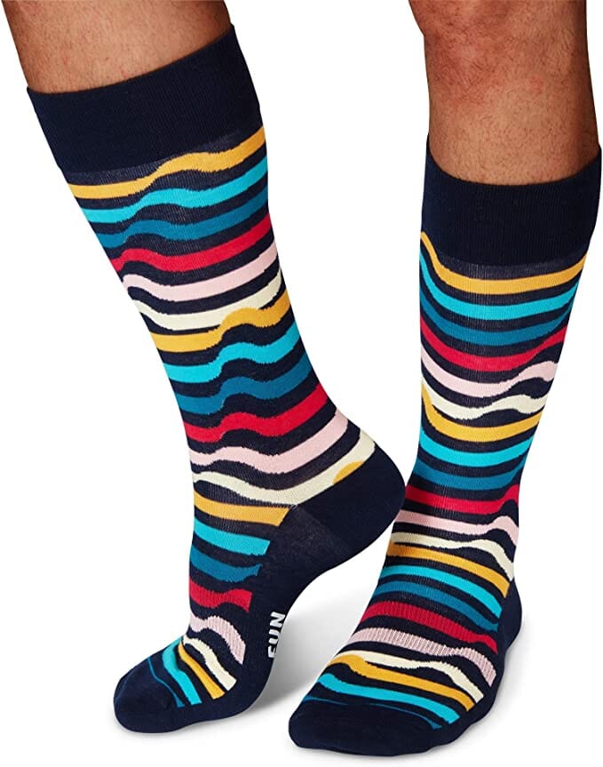 Fun Socks Men's Ribbon Stripe Socks Socks Fun Socks 