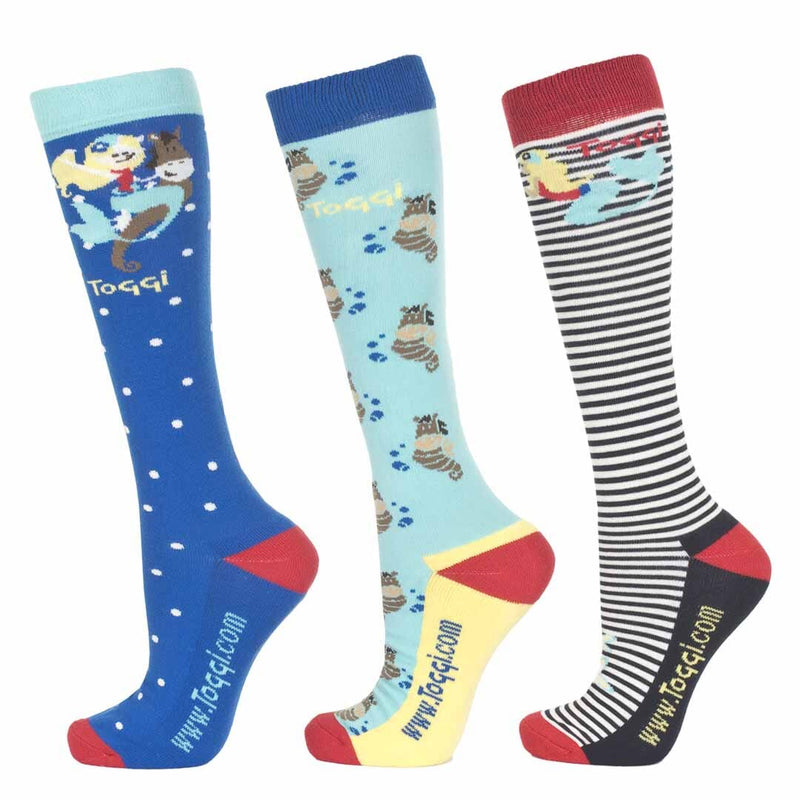 Toggi Liya Ladies Socks Seahorse Design 3 Pack Socks Toggi Ultra Marine One Size 