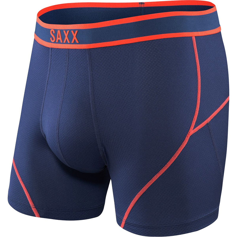 SAXX Kinetic Men's Boxer Briefs Boxers SAXX S Midnight Blue/Orange 