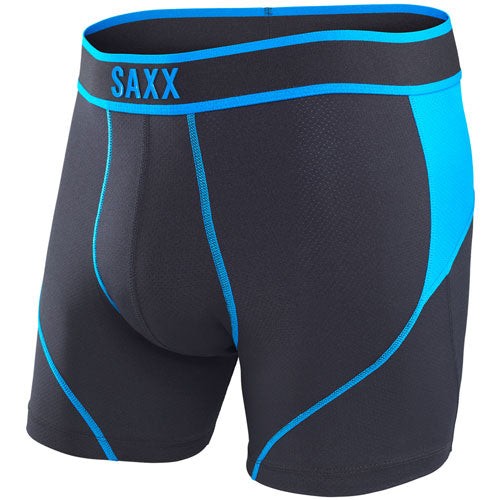 SAXX Kinetic Men's Boxer Briefs Boxers SAXX S Black/Electric Blue 