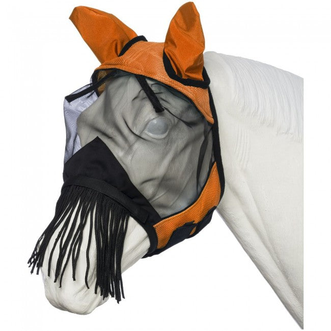 Orange Tough 1 Deluxe Comfort Mesh Fly Mask with String Nose