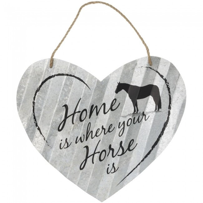 Tough 1 Corrugated Metal Sign Decor Tough 1 Home Is Where Horse 