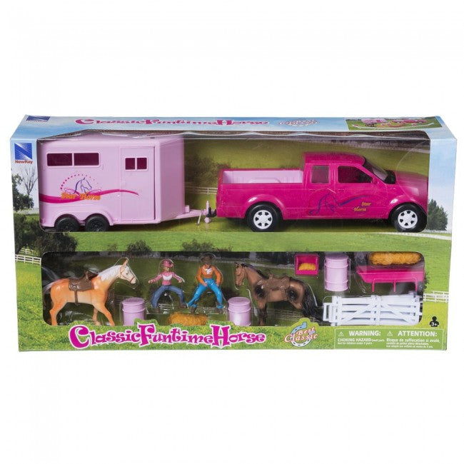 Tough 1 Pink Truck and Small Trailer Set