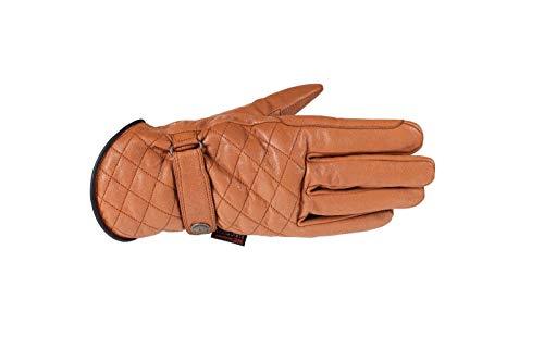 Horze Selena Quilted Leather Riding Gloves Push Closure Dark Brown 10 Gloves Horze Black 9 