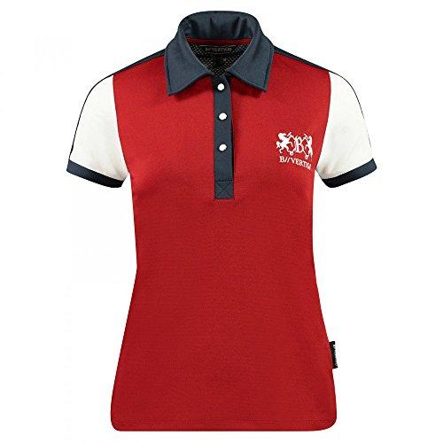 B Vertigo Cassandra Women's Pique Shirt Polo Shirts Horze Red/Blue 14 