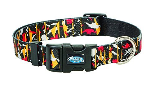 Weaver Leather Patterned Snap-n-Go Collar Dog Collars and Leashes Weaver Leather Camo Red/Black Large 1 x 17-25 