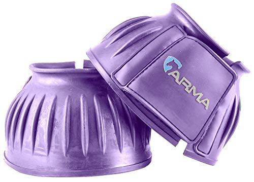Shires Touch and Close Over-Reach Boots Bell Boots Shires Equestrian Purple Cob 