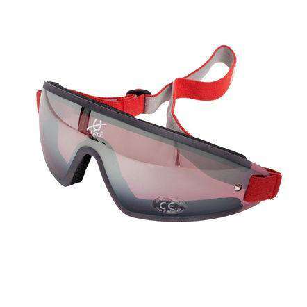 TKO Aerodynamic Polycarbonate Race Goggles Protective Eyewear TKO Red 