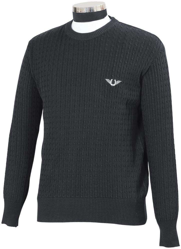 TuffRider Men's Classic Cable Knit Sweater Sweaters TuffRider XL Graphite 