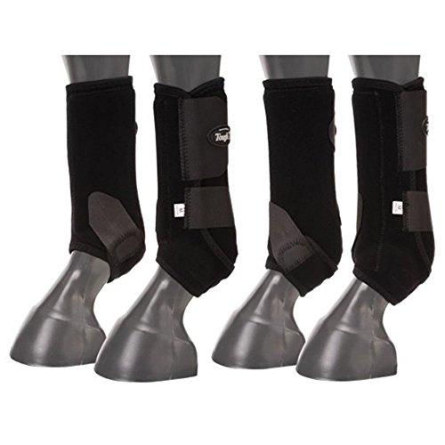 Black Tough 1 Extreme Vented Sport Boots Set, Small Competition/Exercise Boots JT International