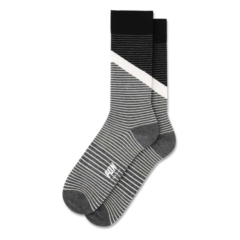 Fun Socks Men's Stripe Block Socks Socks Fun Socks Black 