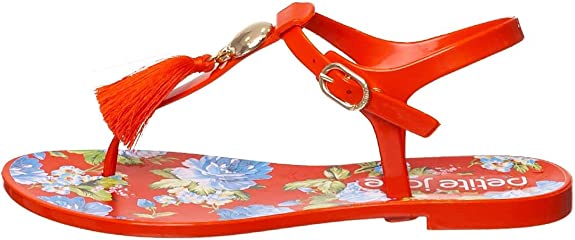 Hibiscus Red/Red Chita Petite Jolie PJ5920 Women's Noah Tassel Sandals