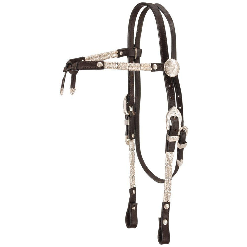 Royal King Ferruled Futurity Brow Show Headstall English Bridle Accessories One Stop Equine Shop Dark Oil 