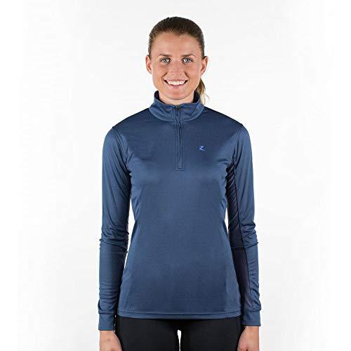 Horze Women's Trista Technical Sun Shirt - Long Sleeve Technical Shirts Horze Indigo Blue/Periwinkle Blue US 12 (EU 42) 