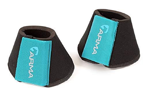 Shires Arma Neoprene Over Reach Boots Bell Boots Shires Equestrian Teal Pony 