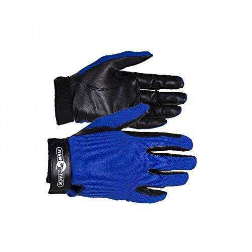 Finntack Summer Gloves - Leather/Textile Gloves Horze Blue Small 