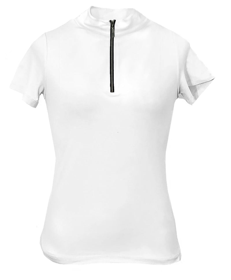 Tailored Sportsman Women's Icefil Zip Top Short Sleeve Shirt Technical Shirts Tailored Sportsman Small White/Black/Silver 