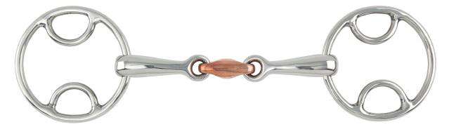 Shires Bevel Bit with Copper Lozenge English Horse Bits Shires 4.5 Stainless Steel 