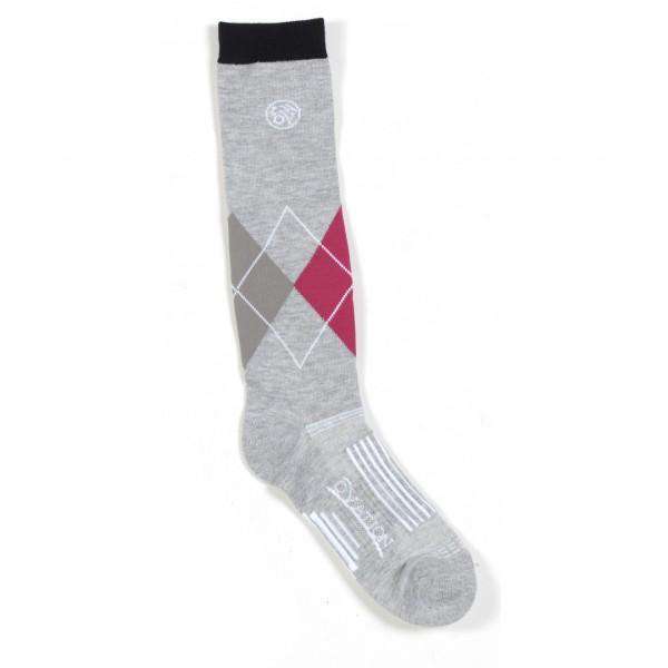 Ovation Dry-Tex Argyle Knee High Riding Sock Socks Ovation 9-11 Grey 