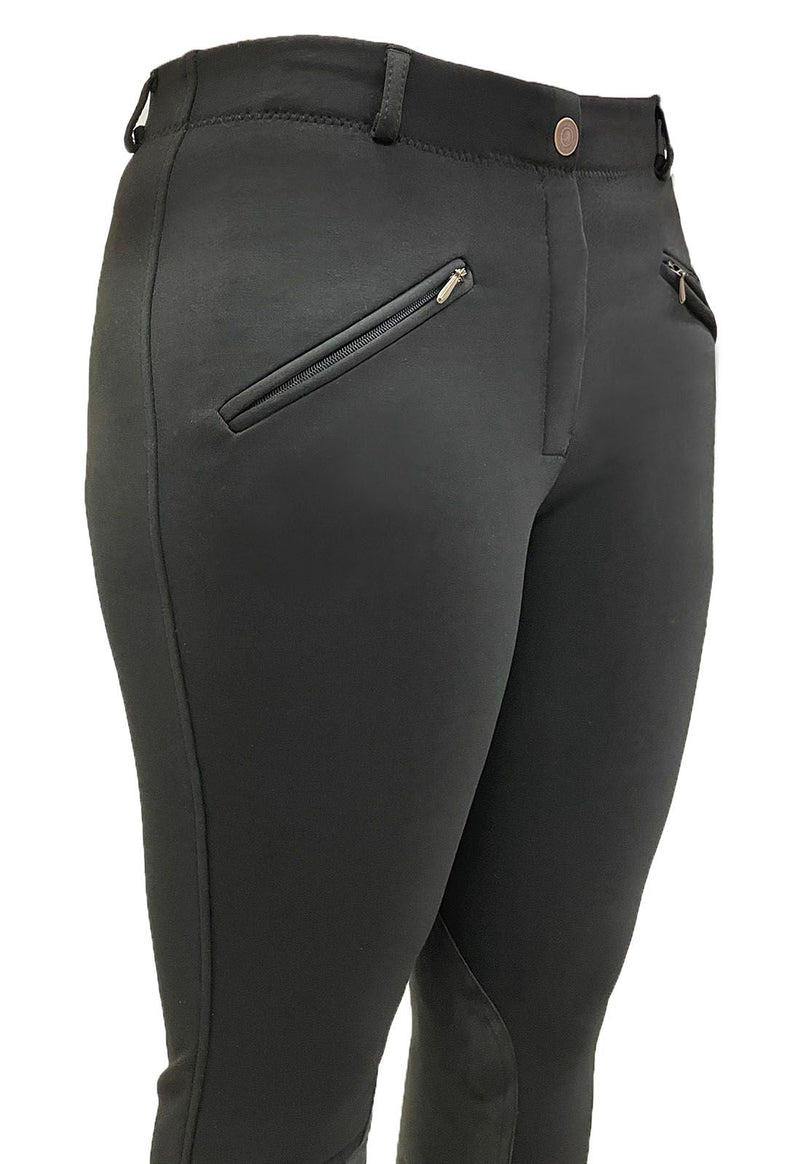 BasEQ Elsie Women's Winter Equestrian Riding Breeches Knee Patch Breeches One Stop Equine Shop 