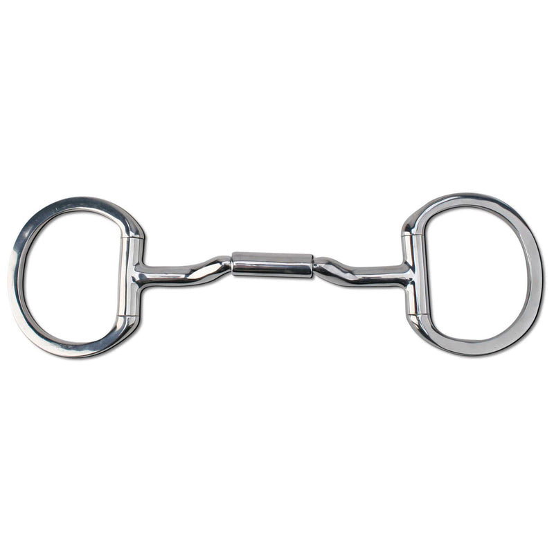 Myler Eggbutt without Hooks with 14mm Forward Tilted Port English Bits Myler 5" Stainless Steel 