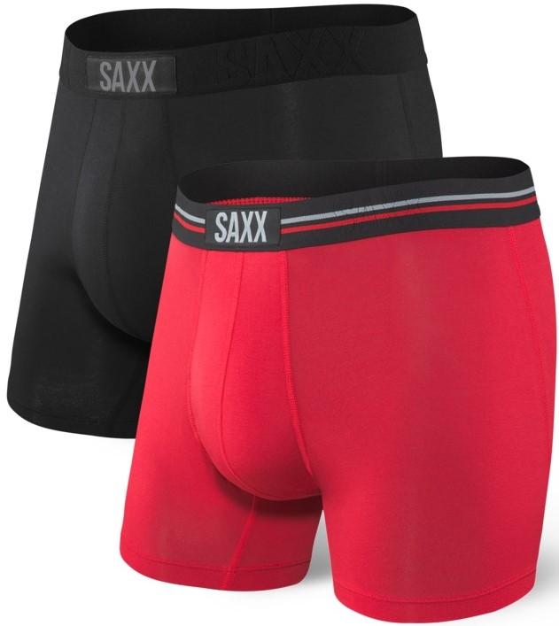 SAXX Vibe Boxer Brief 2 Pack Boxers SAXX S Black/Red 