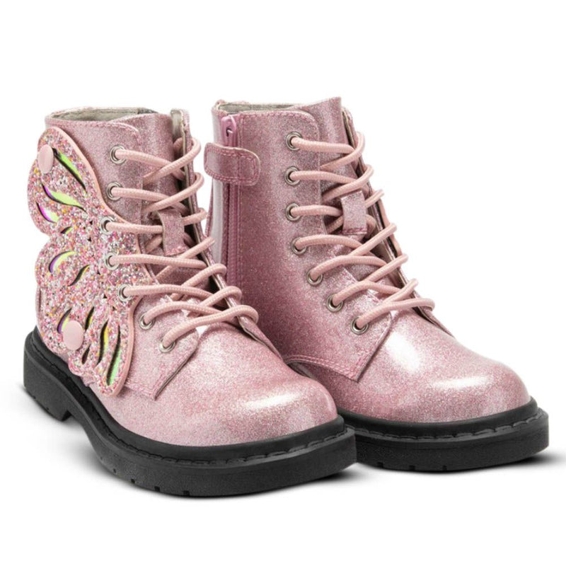 Pair of Pink Lelli Kelly Ali Di Fata Butterfly Midrise Boot English Paddock Boots