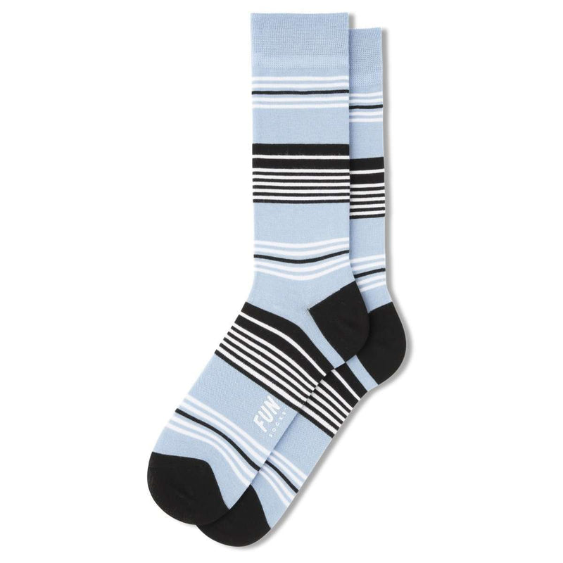 Fun Socks Men's Mono Stripe Dress Socks Socks Fun Socks Light Blue 