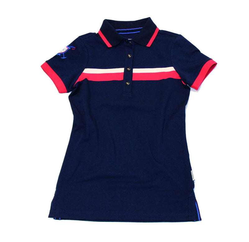 Horseware Ladies Chloe Jersey Polo Shirt Short Sleeve Shirt Horseware French Navy Medium 