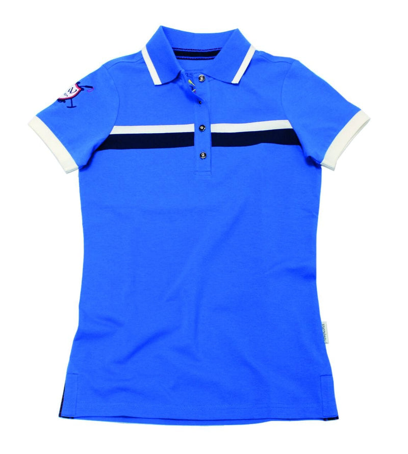 Horseware Ladies Chloe Jersey Polo Shirt Short Sleeve Shirt Horseware Sky Blue Medium 