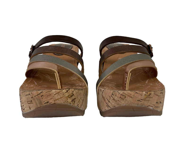 Front view of Bussola Women's Fredy Sandals Cafe