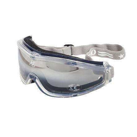 TKO R-Evolution Aerodynamic Polycarbonate Race Goggles Protective Eyewear TKO Silver/ Transparent 
