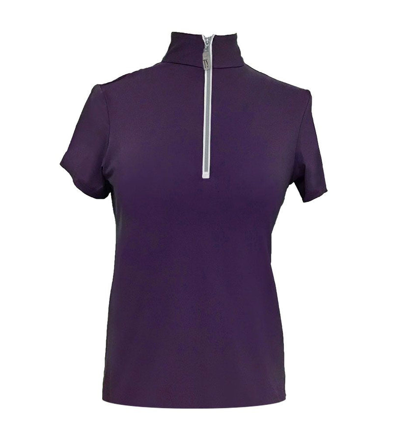 Tailored Sportsman Women's Icefil Zip Top Short Sleeve Shirt Technical Shirts Tailored Sportsman Small Amethyst/Silver 
