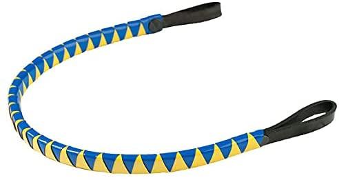 Finntack Braided Browband English Bridle Accessories Horze Blue/Yellow Medium 