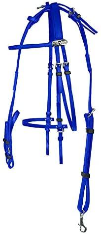 Finntack Synthetic American Racing Bridle English Bridles Horze Blue Cob 