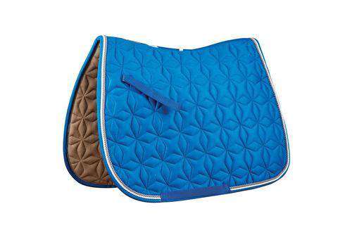 Roma Ecole Star Quilt Close Contact Saddle Pad Dressage Pads Roma Full Blue/White/Grey 