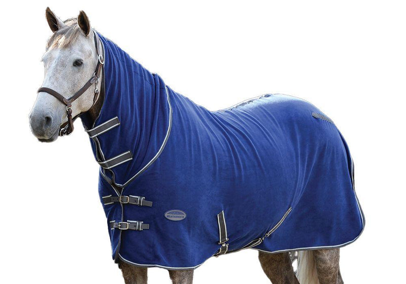 Dark Blue/Grey/White Weatherbeeta Fleece Cooler Combo Neck Sheet Turnout Blankets