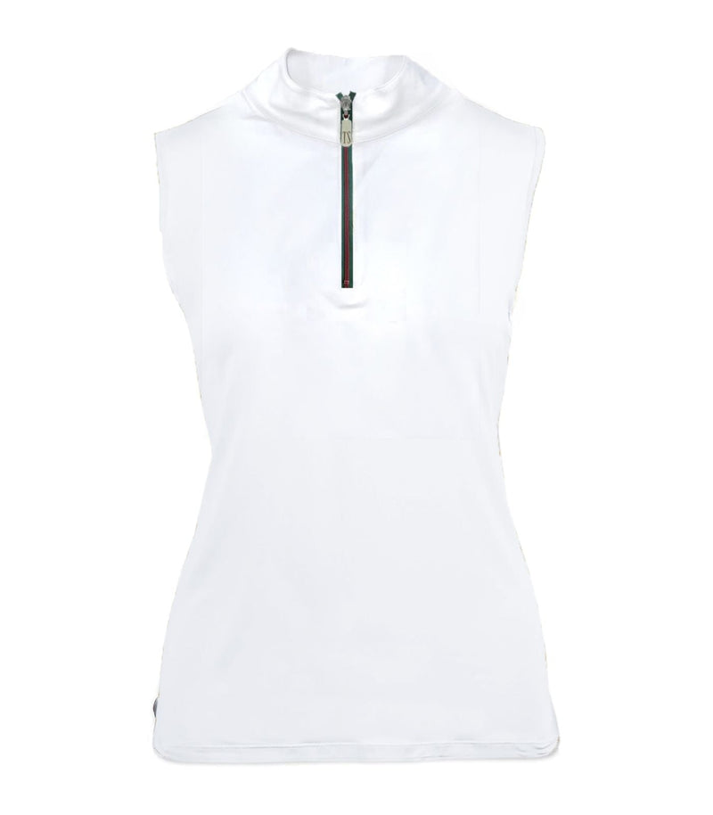 White/HunterGreen/Burgundy Tailored Sportsman Women's Icefil Sleeveless Sun Shirt Tanks
