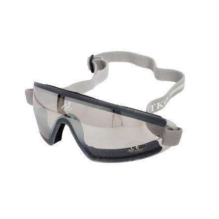TKO Aerodynamic Polycarbonate Race Goggles Protective Eyewear TKO Silver 
