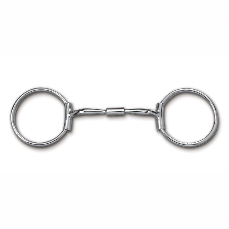 Myler "C" Sleeve Ring with Sweet Iron Comfort Snaffle Wide Barrel English Bits Myler 5" Stainless Steel 