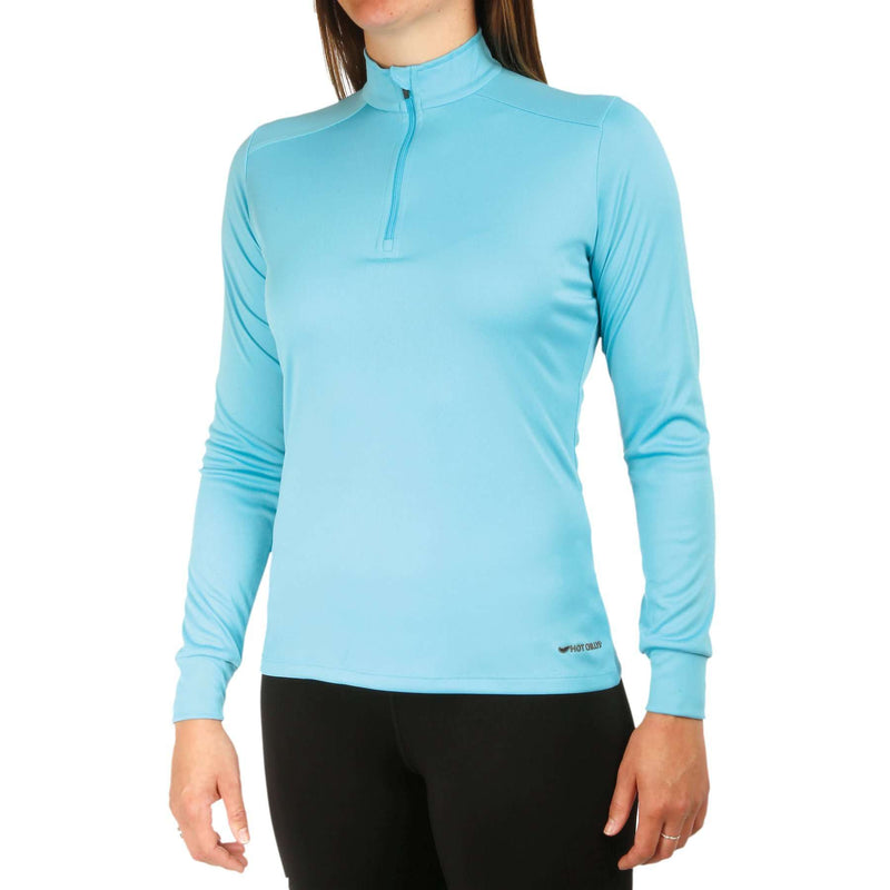 Hot Chillys' Women's Peachskins Solid Zip-T Base Layers Hot Chillys' L Paradise 