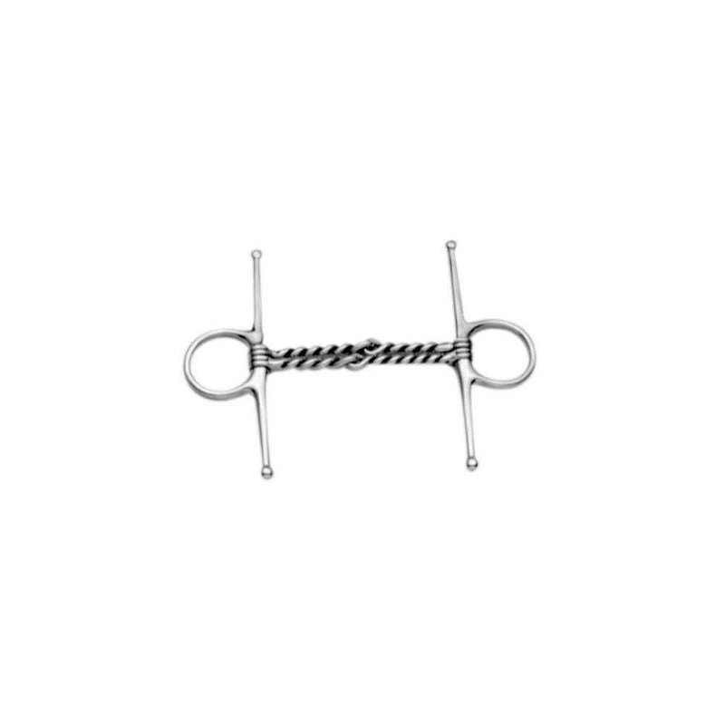 Korsteel Stainless Steel Double Twisted Wire Full Cheek Loose Ring Snaffle Bit Western Horse Bits Korsteel 4.75" 