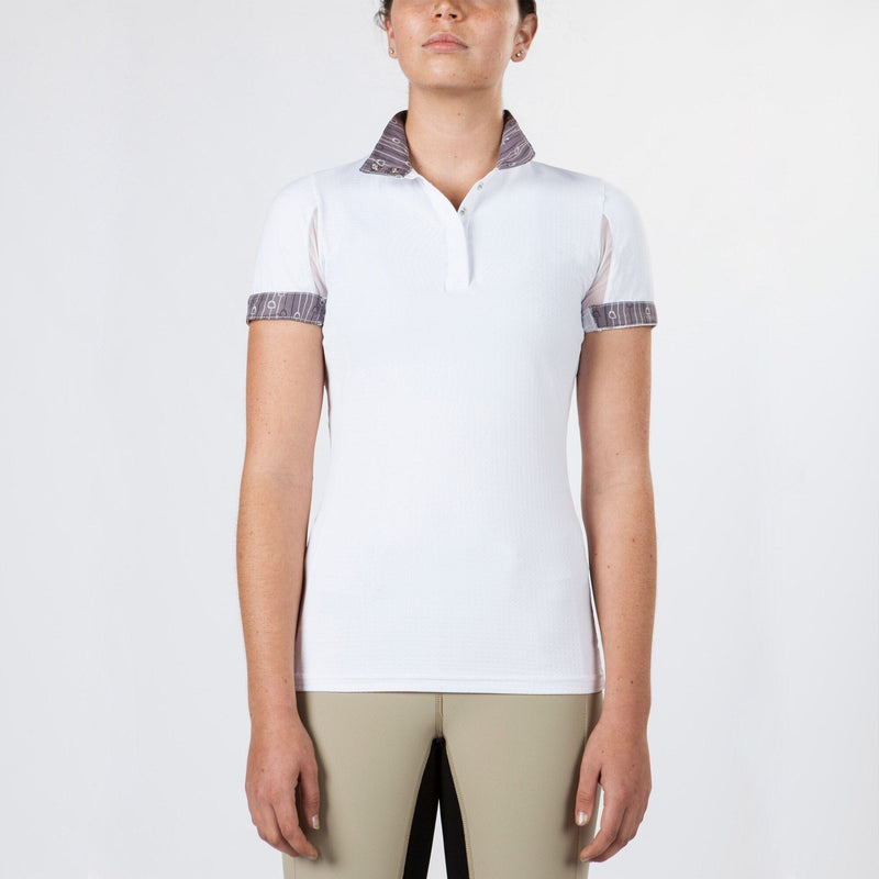 Irideon Cooldown Icefil Short Sleeve Show Shirt Short Sleeve English Show Shirts Irideon White/Stirrups X-Small 
