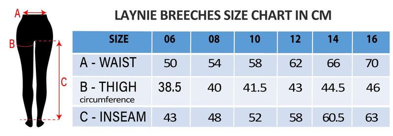 BasEQ Laynie Children's Pull-On Breech with Sock Bottom Knee Patch Breeches One Stop Equine Shop 