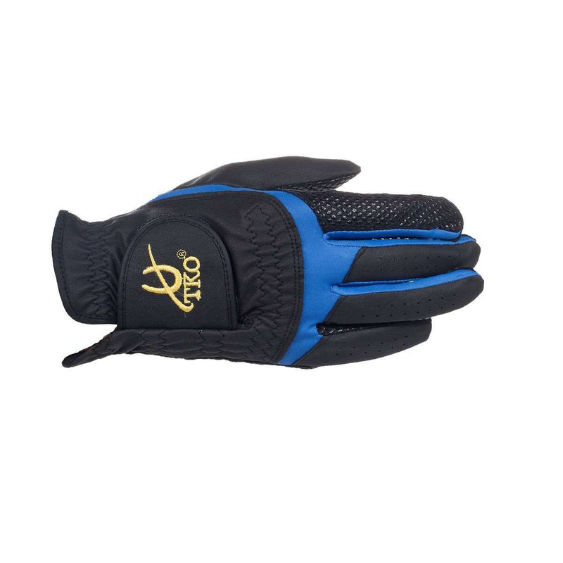 TKO Synthetic Leather Race Gloves with Silicone Palm Extra Grip Gloves TKO S Black/Blue 