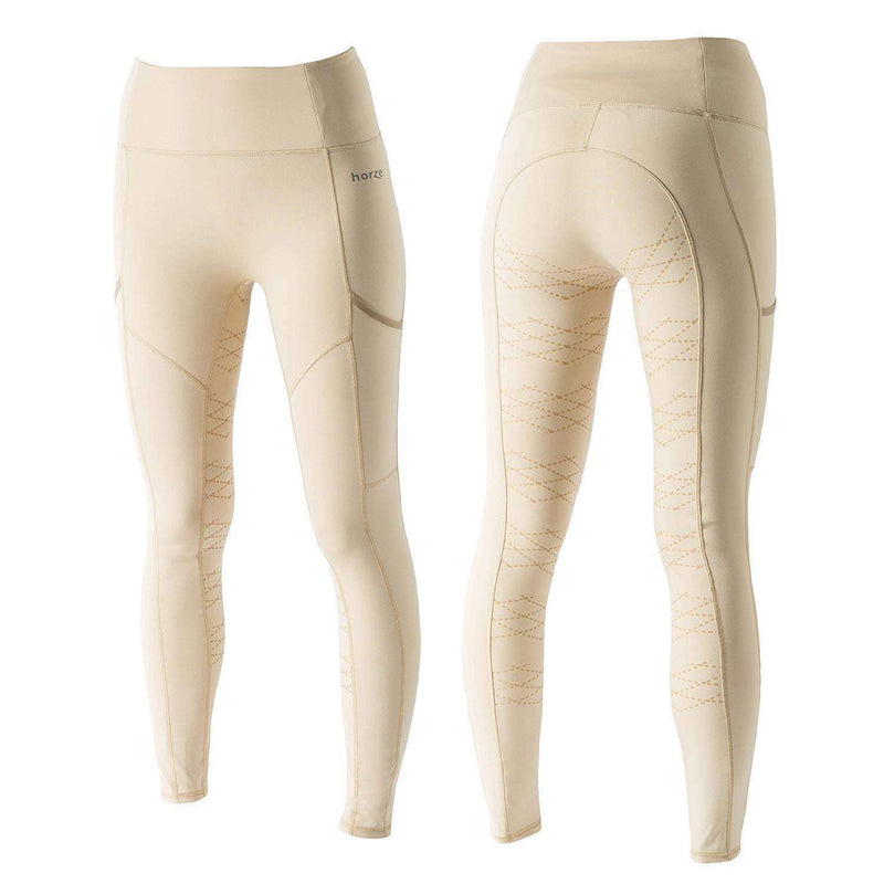Horze For One Stop Women's Kira Riding Tights Full Seat Tights Horze 22 Tan 